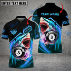 BlueJose Billiards Ball 8 Bling Pool Shark Personalized Name, Team Name 3D Shirt