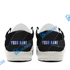 BlueJose Billiards 8 Ball Flame Luxury White Canvas Loafer Shoes (4 Colors)