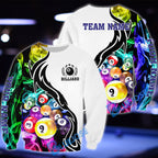 BlueJose Billiard 9 Ball Customized Name 3D Shirt
