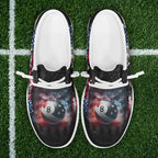 BlueJose Billiards Ball 8 Pool Smoke US Flag Mesh Dude Shoes