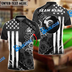 BlueJose Billiards 8 ball & 9 Ball New USA Personalized Name, Team Name Shirt (4 Colors)