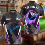 BlueJose Billiards Ball 8 Dream Tournament Personalized Name, Team Name Shirt (6 Colors)