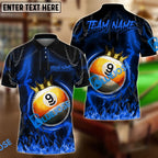 BlueJose Billiards Ball 9 Chain King Personalized Name, Team Name Unisex Shirt ( 4 Colors )