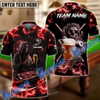 BlueJose Billiards Ball 8 Hell Reaper And Beer Personalized Shirt (4 Colors)
