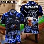 BlueJose Billiards Ball 8 Hell Reaper And Beer Personalized Shirt (4 Colors)