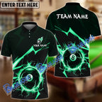 BlueJose Billiards Ball 8 Thunder Strike Down Personalized Name, Team Name Unisex Shirt (4 Colors)