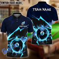 BlueJose Billiards Ball 8 Thunder Strike Down Personalized Name, Team Name Unisex Shirt (4 Colors)