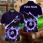 BlueJose Billiards Ball 8 Thunder Strike Down Personalized Name, Team Name Unisex Shirt (4 Colors)