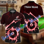 BlueJose Billiards Ball 8 Thunder Strike Down Personalized Name, Team Name Unisex Shirt (4 Colors)
