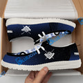 BlueJose Billiards Ball 8 Cross Eagle American Flag  White Canvas Loafer Shoes (4 Colors)