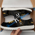 BlueJose Billiards 8 Ball Flame Luxury White Canvas Loafer Shoes (4 Colors)