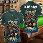 BlueJose Billiards Ball 8 & 9 Pool Sharks Washed Pattern Personalized Name Shirt (4 Colors)