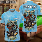 BlueJose Billiards Ball 8 & 9 Pool Sharks Washed Pattern Personalized Name Shirt (4 Colors)