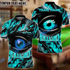 BlueJose Billiards Ball 8 Fire Eye Personalized Name, Team Name Unisex Shirt (4 Colors)
