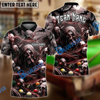 BlueJose Billiards Creepy Thunder Skull Personalized Name Team Name Shirt (6 Colors)