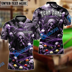 BlueJose Billiards Creepy Thunder Skull Personalized Name Team Name Shirt (6 Colors)