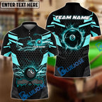 BlueJose Billiards Ball 8 Thunder Lightning Hexagon Personalized Name Team Name Unisex Shirt ( 6 Colors)