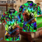 BlueJose Billiards 8 Ball Graffiti Explosion Paint Personalized Name, Team Name Shirt (4 Colors)