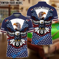 BlueJose Billiards Ball 8 & 9 American Eagle USA Flag Personalized Name Shirt (2 Colors)