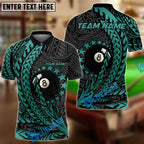 BlueJose Billiards Ball 8 Maori Stars Personalized Name, Team Name Unisex Shirt (4 Colors)