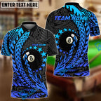 BlueJose Billiards Ball 8 Maori Stars Personalized Name, Team Name Unisex Shirt (4 Colors)