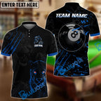 BlueJose Billiards Ball 8 Leopard Panther Personalized Name & Team Name Shirt (4 Colors)