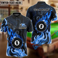 BlueJose Billiards 8 Ball Double Fire Personalized Name Shirt (4 Colors)