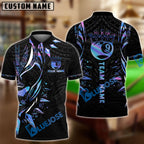 BlueJose Billiards Ball 9 Black Panther WKD Personalized Name, Team Name Shirt (6 Colors)