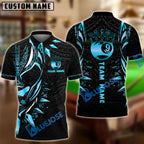 BlueJose Billiards Ball 9 Black Panther WKD Personalized Name, Team Name Shirt (6 Colors)