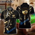 BlueJose Billiards Ball 8 Black Panther WKD Personalized Name, Team Name Shirt (6 Colors)