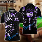 BlueJose Billiards Ball 8 Black Panther WKD Personalized Name, Team Name Shirt (6 Colors)