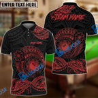 BlueJose Billiards Ball 8 Maori Polynesian Personalized Name Shirt (4 Colors)