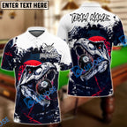 BlueJose Billiards 8-Ball T-Rex Dinosaur Personalized Name Shirt (4 Colors)