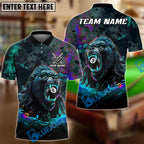 BlueJose Billiards 8-Ball Fierce Gorilla Personalized Name Shirt (4 Colors)