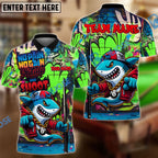 BlueJose Billiards 8 Ball Shark Graffiti Shut Up And Shoot Personalized Name, Team Name Unisex Shirt (4 Colors)