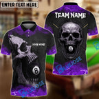 BlueJose Billiards Ball 8 Skull Thunder Personalized Name Shirt (4 Colors)
