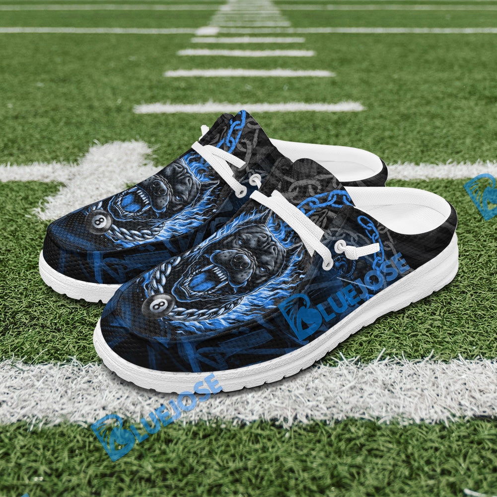 BlueJose Billiards 8-Ball Pitbull Flame Chain Mesh Dude Shoes (4 Colors)