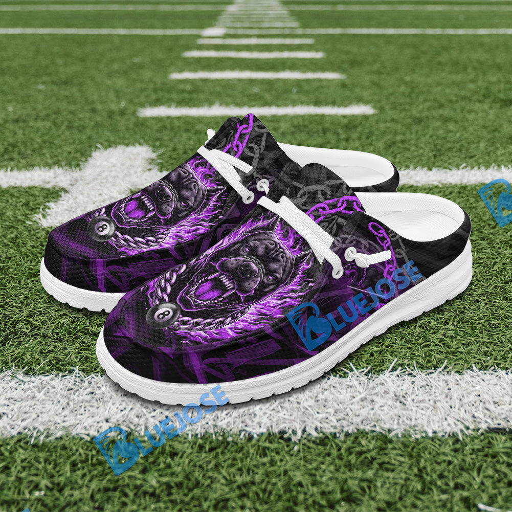 BlueJose Billiards 8-Ball Pitbull Flame Chain Mesh Dude Shoes (4 Colors)