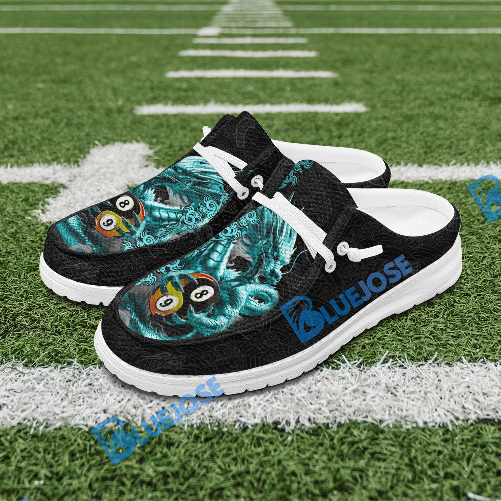 BlueJose Billiards 8 Ball 9 Ball Golden Dragon Yin And Yang Mesh Dude Shoes (4 Colors)