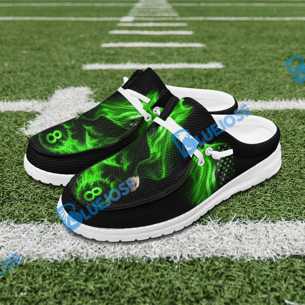 BlueJose Billiards Ball 8 Eagle Flag Flame Mesh Dude Shoes (4 Colors)