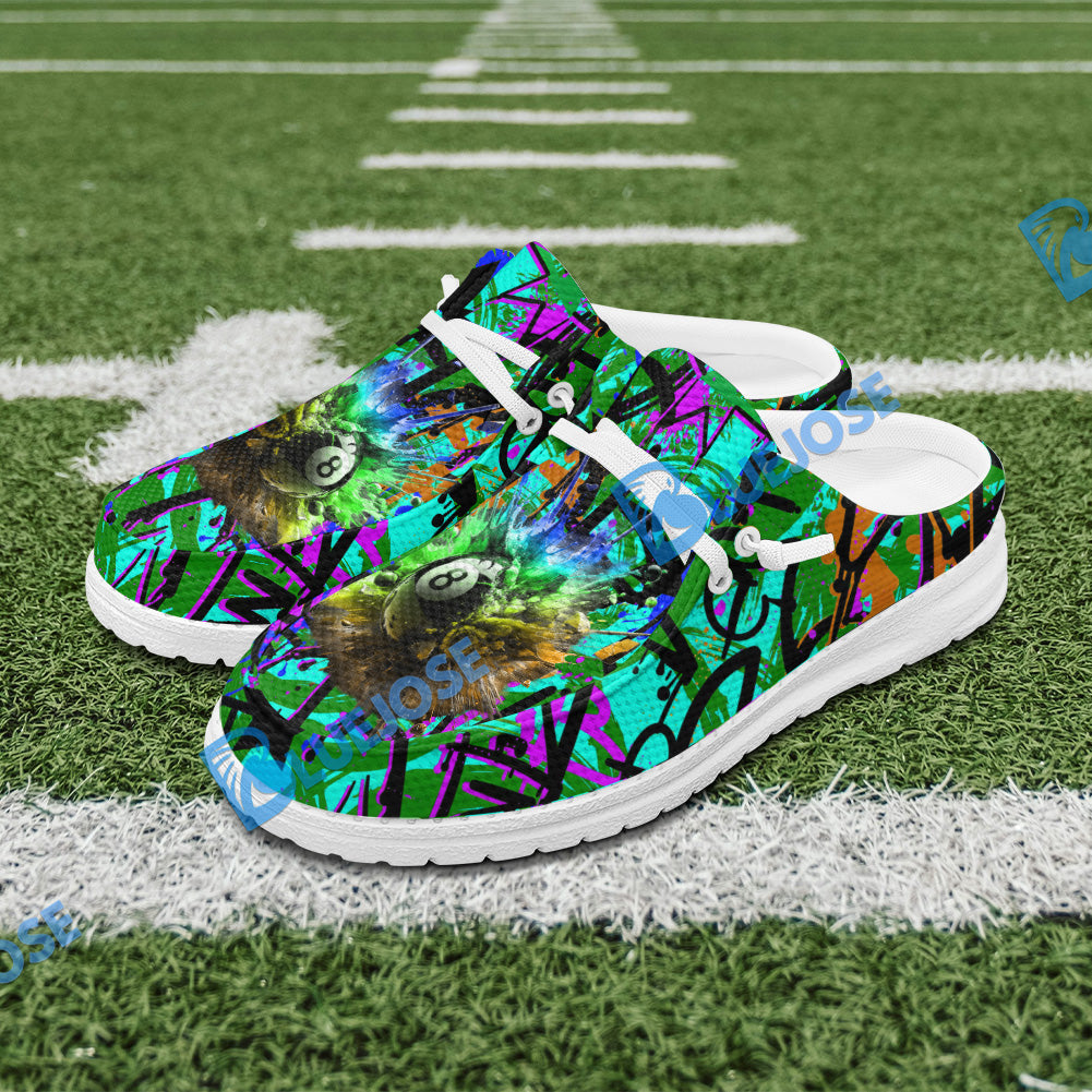 BlueJose Billiards 8 Ball Graffiti Explosion Paint Mesh Dude Shoes (4 Colors)