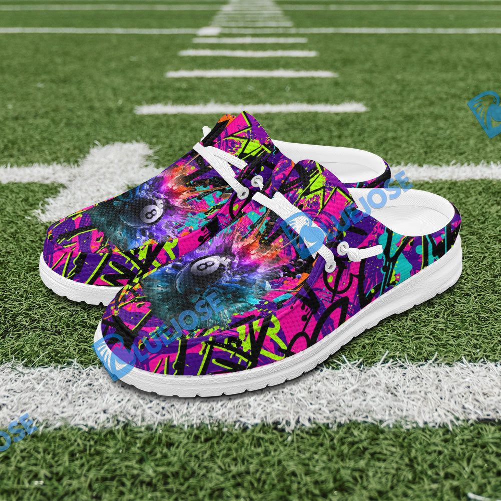 BlueJose Billiards 8 Ball Graffiti Explosion Paint Mesh Dude Shoes (4 Colors)