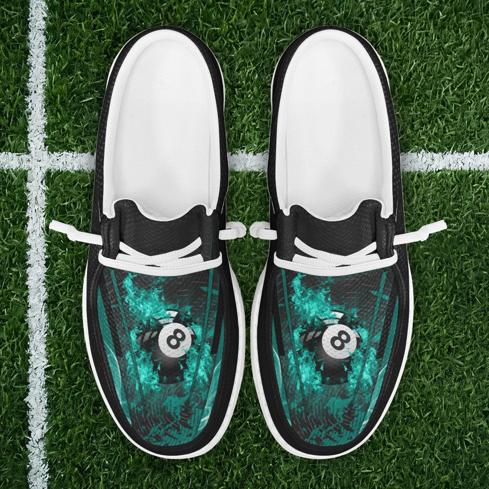 BlueJose Billiards Ball 8 Abstract Grunge Texture Mesh Dude Shoes (6 Colors)