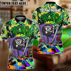 BlueJose Billiards 8-Ball 420 Vibe Trippy Chill Customized Name, Team Name 3D Shirt (4 Colors)