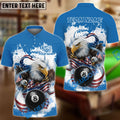 BlueJose Billiards 8 Ball Eagle Flag Patriot Blue Personalized Shirt