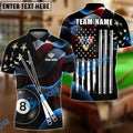 BlueJoses Billiards Ball 8 Magic Flag Rack Customized Name, Team Name 3D Shirt