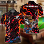 BlueJose Billiards Cowboy 8 Ball Lightning Splash Street Art Customized Name, Team Name 3D Shirt (6 Colors)