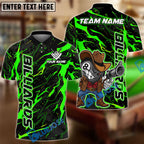 BlueJose Billiards Cowboy 8 Ball Lightning Splash Street Art Customized Name, Team Name 3D Shirt (6 Colors)