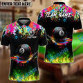 BlueJose Billiards 8 Ball Cue Paint Splash Personalized Shirt