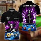 BlueJose Billiards 8 Ball 9 Ball Reaper Cue Master Customized Name, Team Name 3D Shirt (6 Colors)